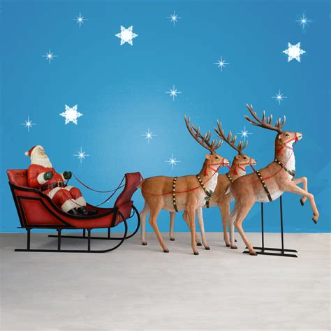 Santa Sleigh | Reindeer and sleigh, Santa sleigh, Santa and reindeer