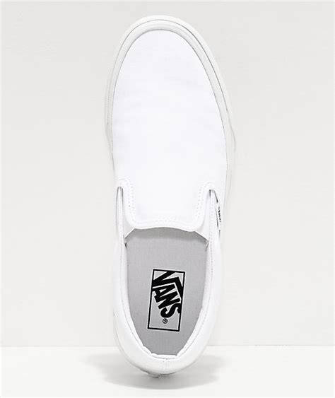 Vans Slip-On Monochromatic True White Skate Shoes