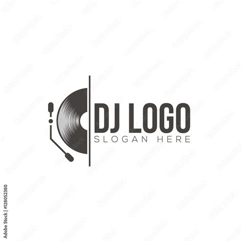 DJ Logo design vector Stock Vector | Adobe Stock