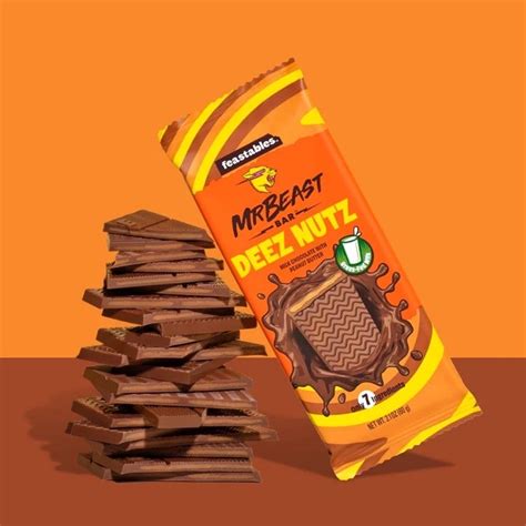 Deez Nuts Mr Beast Feastables Chocolate Bars 20 Total Free - Etsy Ireland