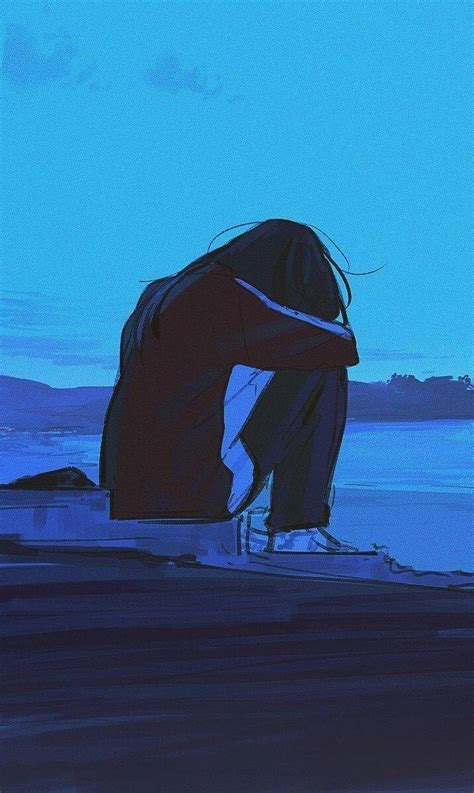 Download Sad Girl Crying On Steps Aesthetic Wallpaper | Wallpapers.com