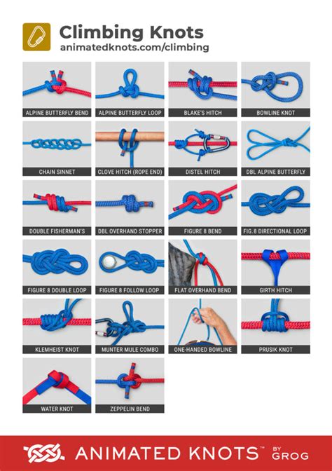 Climbing Knots by Grog | Learn How to Tie Climbing Knots using Step-by-Step Animations ...