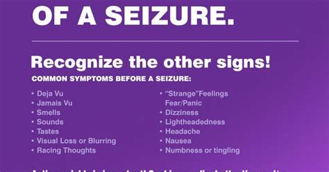 An Aura is one symptom of a seizure. Recognize the other signs! | The Epilepsy Network (TEN ...