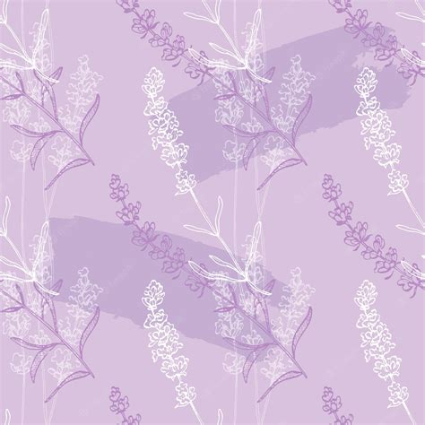 Premium Vector | Lavender flower pattern