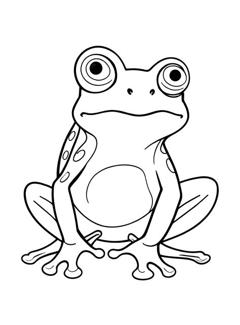 Premium Vector | Frog coloring page line art illustration and vector art