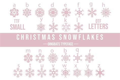 Christmas Snowflakes Dingbats Font – MasterBundles