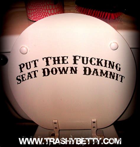 Put the Seat Down Please Toilet Decal by trashybetty on Etsy