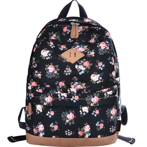 DGY School Backpacks Canvas Backpacks Cute Floral Printed Backpack for Teen G... | eBay