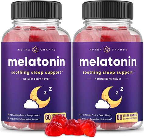 Buy Melatonin Gummies for Kids & Adults | Natural Sleep Aid Drug-Free, Vegan Berry Flavor Kids ...