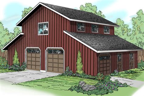 Barn Style Garage with Rec Room - 72795DA | Architectural Designs - House Plans