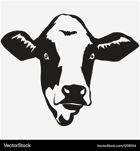 Cow head Royalty Free Vector Image - VectorStock