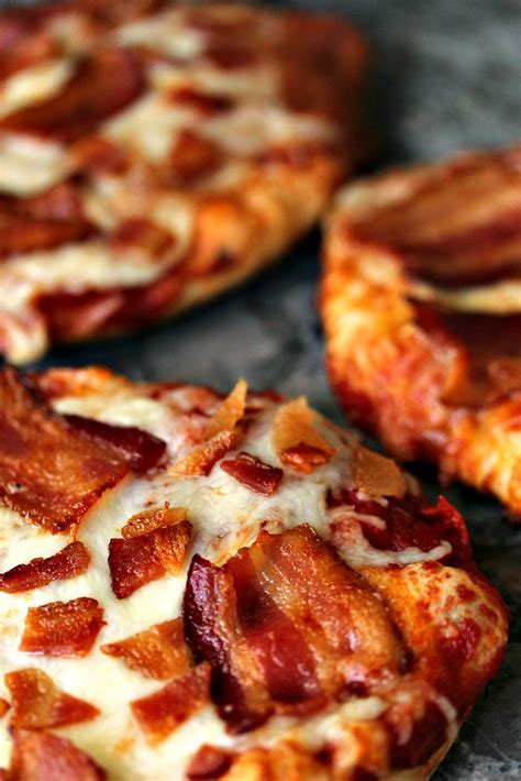 Easy Grilled Mini Bacon Pizzas