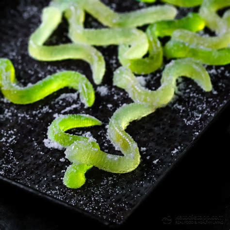 Sugar-Free Sour Jelly Worms | KetoDiet Blog