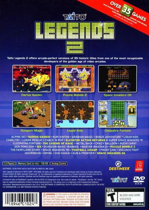 Taito Legends 2 Box Shot for Xbox - GameFAQs