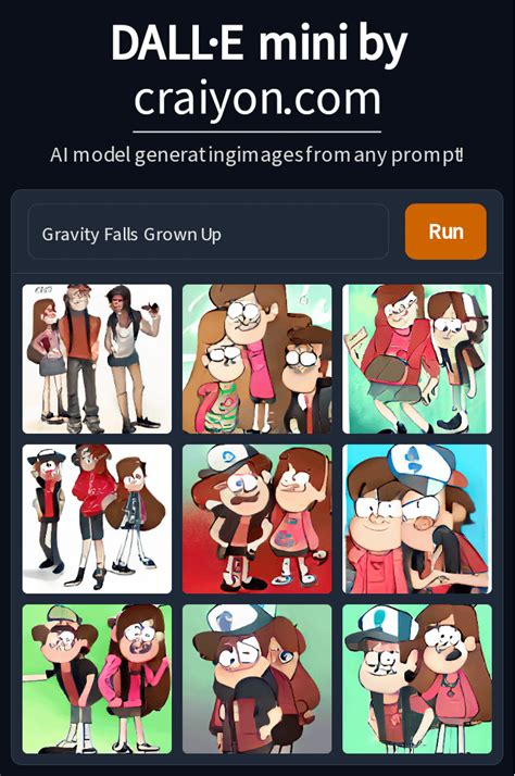 I put gravity falls season 3 and gravity falls Grown up in dall-e here ...