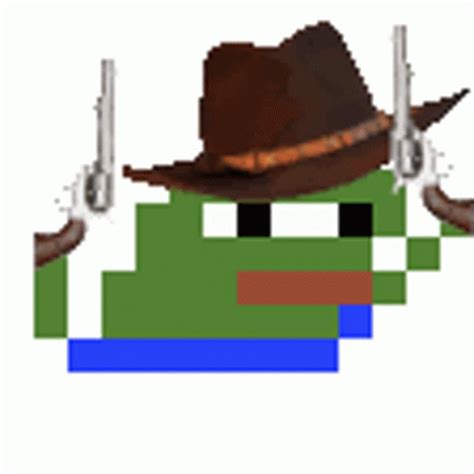 Pepe Cowboi Pape Sticker - Pepe Cowboi Pape Pepe Gun Fire - Discover & Share GIFs