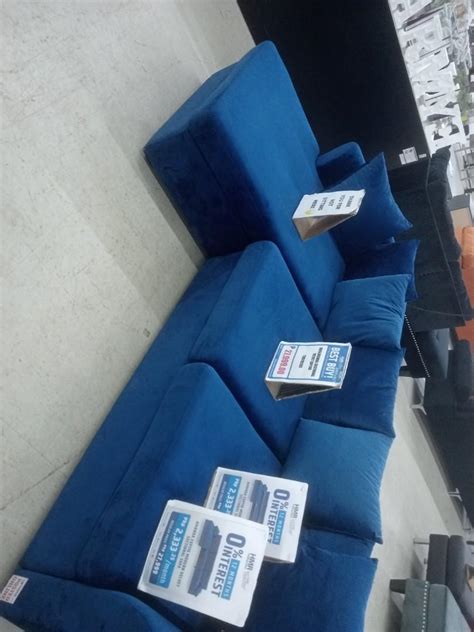 Sofa sectional velvet, Furniture & Home Living, Furniture, Sofas on Carousell