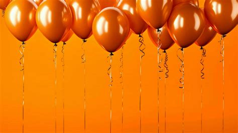 orange balloons on a bright orange background 30653326 Stock Photo at ...