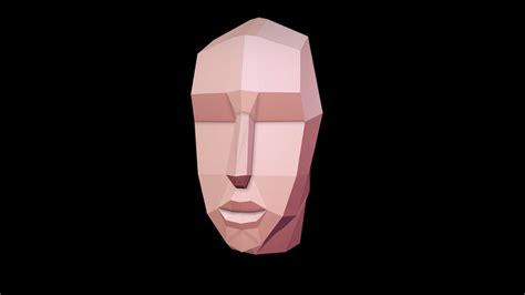 Low Poly Face 3d Model