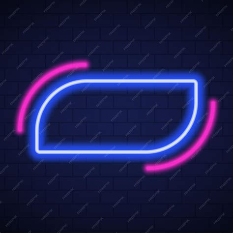 Premium Vector | Night club neon sign on brick wall background blank 3d ...