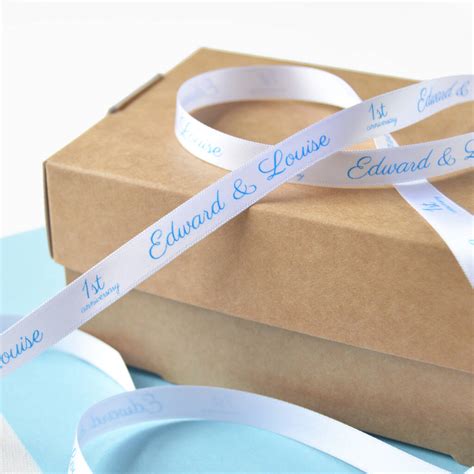 Wedding 10mm Personalised Printed Ribbon By Altered Chic