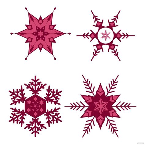 Free Red Snowflake Vector - EPS, Illustrator, JPG, PNG, SVG | Template.net