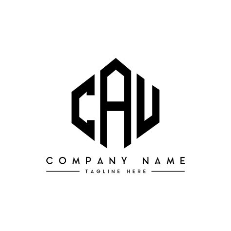 CAU letter logo design with polygon shape. CAU polygon and cube shape logo design. CAU hexagon ...