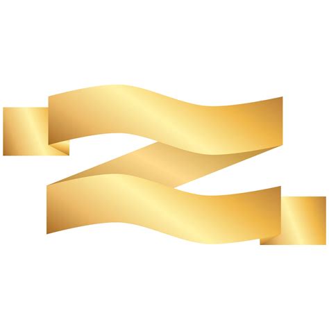 Gold Ribbon Banner 13442058 PNG