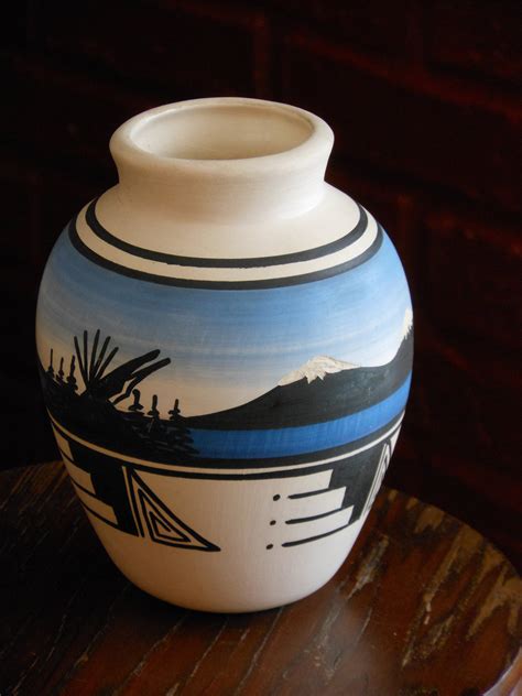 Vintage Navajo Signed Pottery Vase