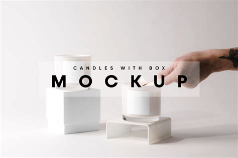 Candle Mockup, Packaging Mockup, Label Mockup, Box Mockup, Plastic Jar Mockup, Fragrance Candle ...