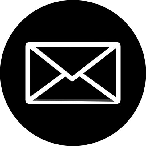 Email Icon Black Circle Envelope transparent PNG - StickPNG