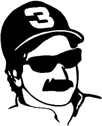 Dale Earnhardt, number 3, Vinyl cut decal