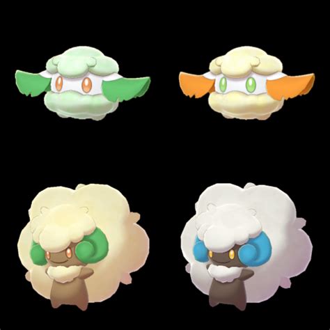 Cottonee family shiny comparison : TheSilphRoad