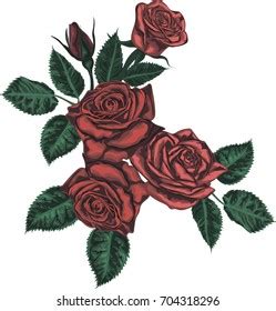 Red Rose Vector Art Stylized Roses Stock Vector (Royalty Free ...