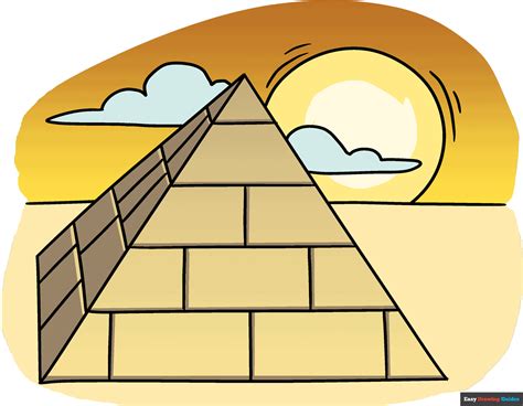 How to Draw a Pyramid - Really Easy Drawing Tutorial