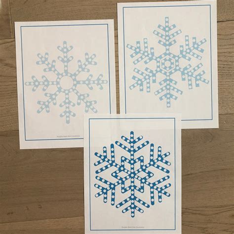 Snowflakes Dot Art Printable Activities Snow Q-tip Painting - Etsy