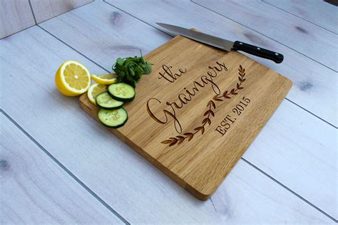 Hand Crafted Personalized Cutting Board, Engraved Cutting Board, Custom Wedding Gift --Cb-Wo ...