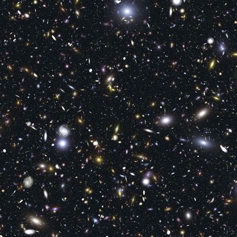 A hypothetical deep field from James Webb Space Telescope compared with the Hubble Ultra Deep ...