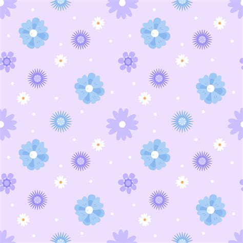 Purple flowers aesthetic seamless pattern background 21552603 Vector Art at Vecteezy