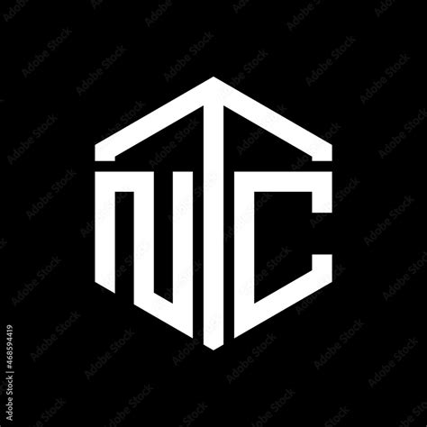 NTC letter logo design on black background. NTC creative initials letter logo concept. NTC ...