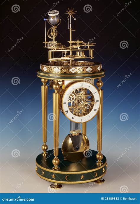 Antique Clock with Perpetual Motion. Stock Photo - Image of human ...