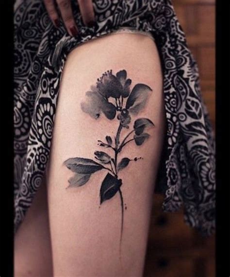 30 Beautiful Black and White Flower Tattoos For Women | EntertainmentMesh