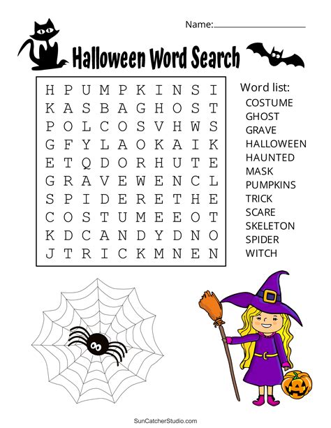 Halloween Word Search Free Printable Puzzles DIY Projects Patterns 10296 | Hot Sex Picture