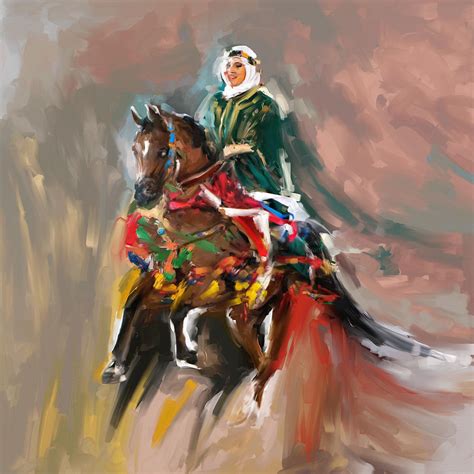 Painting 781 1 Arabian Horse Rider Painting by Mawra Tahreem - Fine Art ...