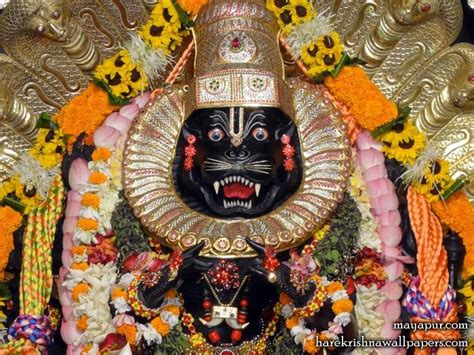 Attractive Sri Narasimha Deva Close up Wallpaper (009) | Hare Krishna Wallpapers