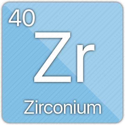 Atom, atomic, element, metal, periodic table, zirconium icon