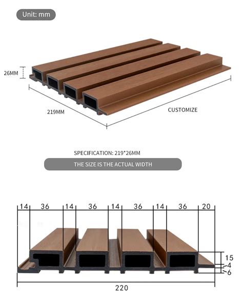 Lambrin Exterior Pvc Wpc Wall Cladding Modern Style Wood Grain Plastic Timber Composite Facade ...