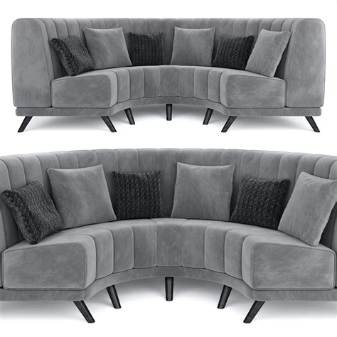 Round sofa set 3D model | CGTrader