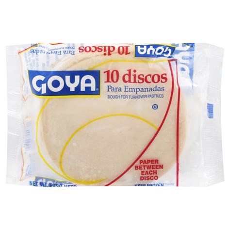 Save on Goya Discos Empanadas Pastry Dough - 10 ct Frozen Order Online Delivery | Stop & Shop