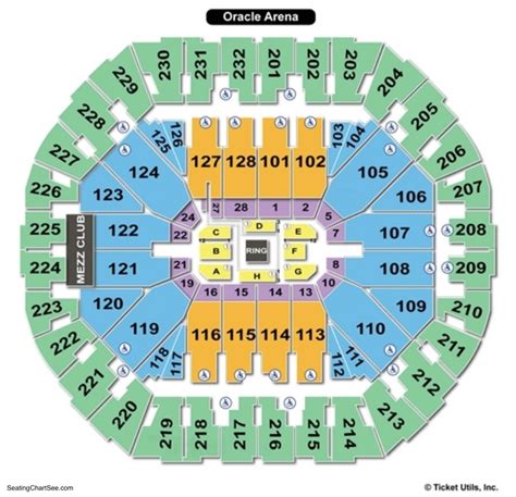 Oracle Arena Seating Chart Wwe - Arena Seating Chart